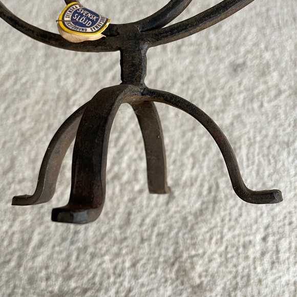 Vintage MCM cast iron candelabra - Picture 3 of 6